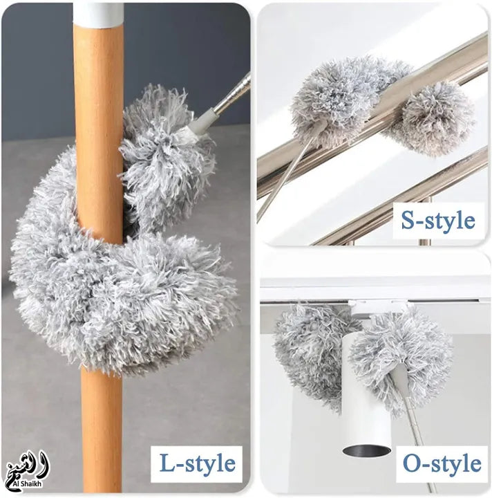 Extendable Microfiber Fan Duster with Telescopic Handle