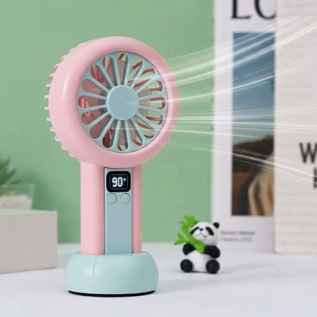 Fresh Breeze Moe Handheld Electric Fan – Cute Fruit Design Portable Mini Desk Fan